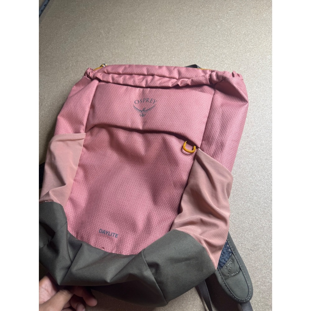 Osprey Daylite Tote Backpack Muted Pink Olive Green Hiking Travel Laptop Bag